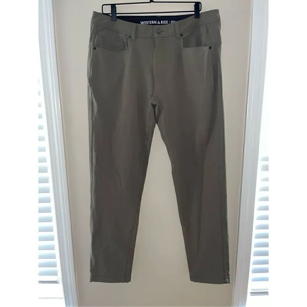 Men's Western Rise Pants Army Khaki Green Size 35*